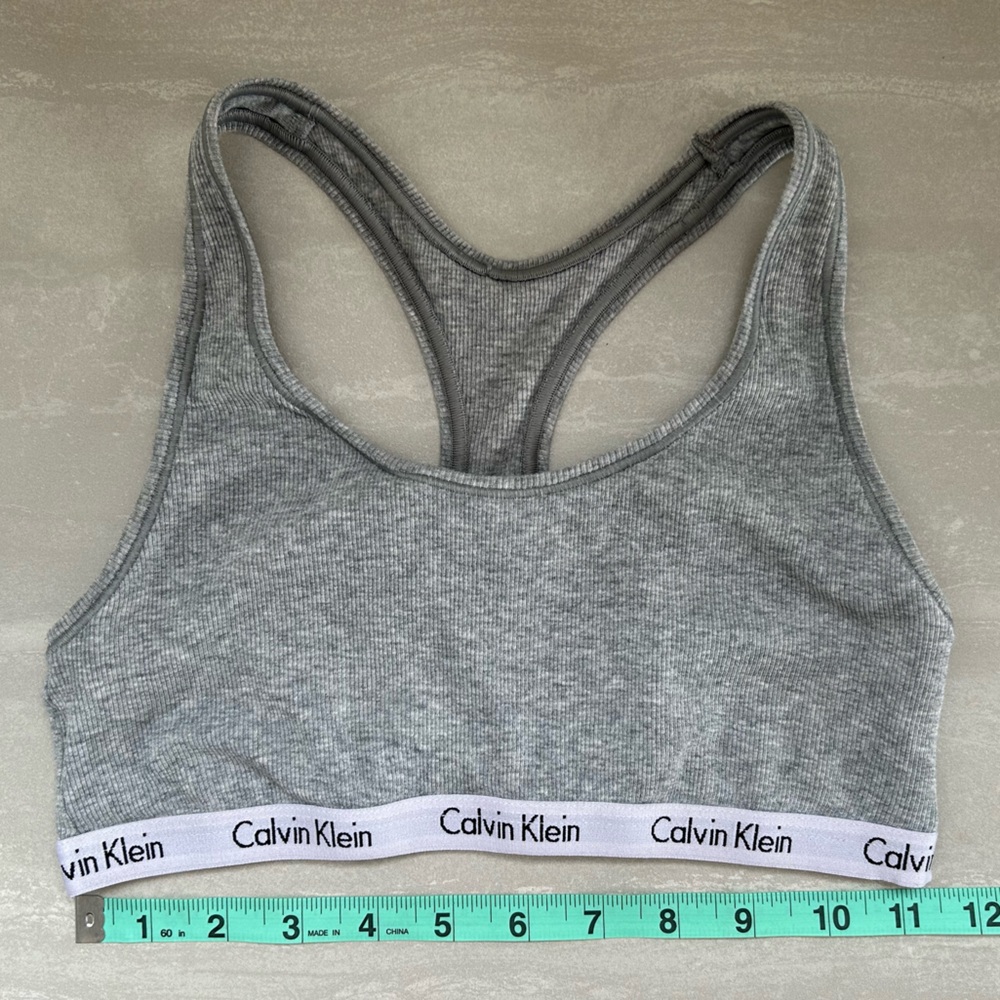 Calvin Klein Heather Gray Sports Bra - Picture 8 of 9